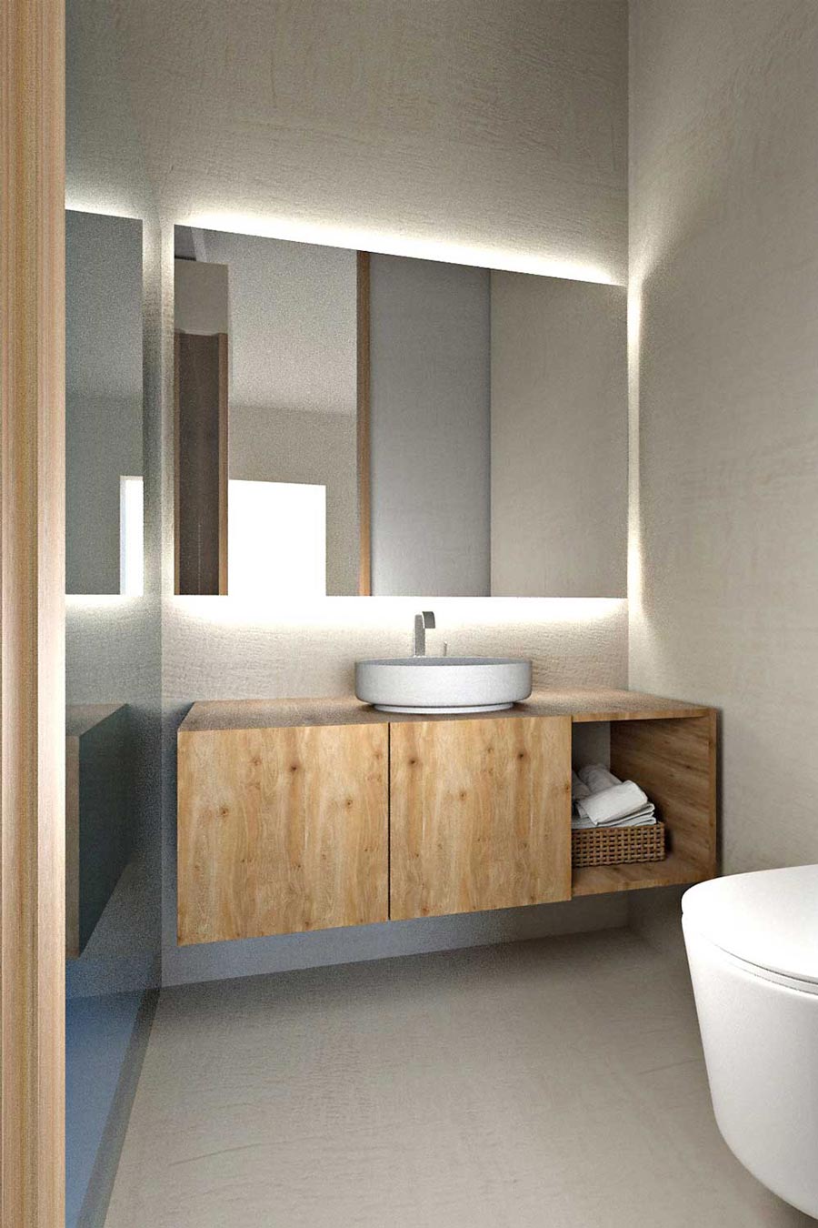 Simple bathroom interior