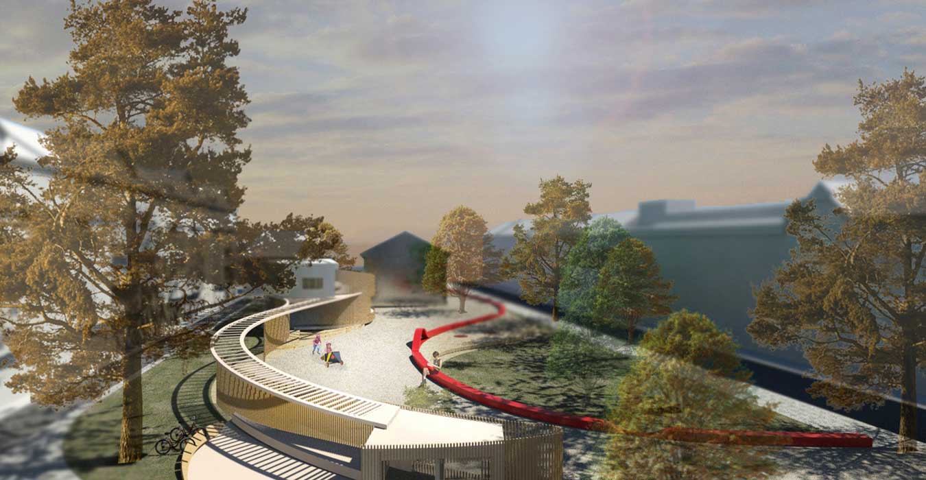 3d visualization presenting a parks overview