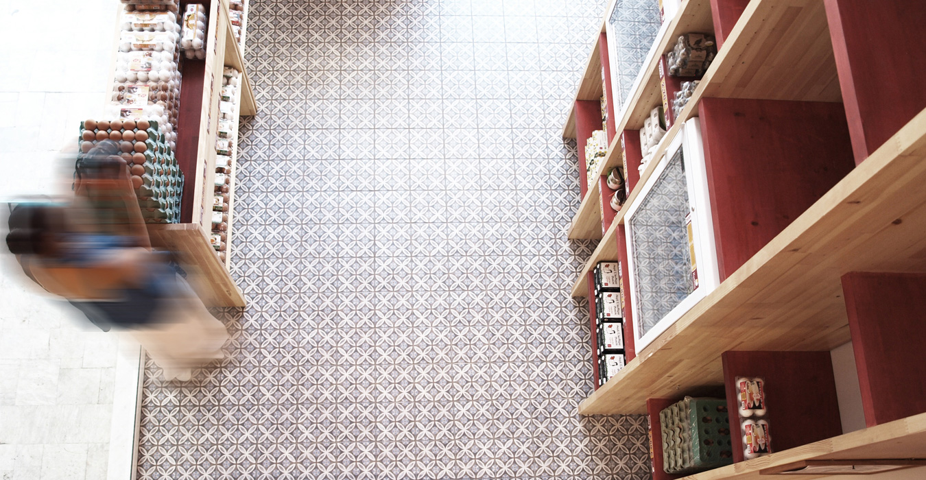 Wood wall structures and cement traditional tiles