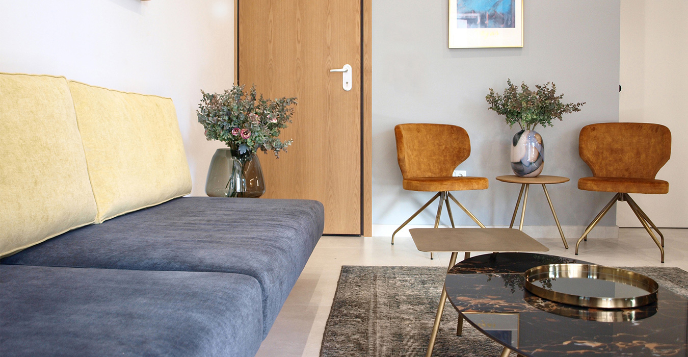 Gold detailing in furniture