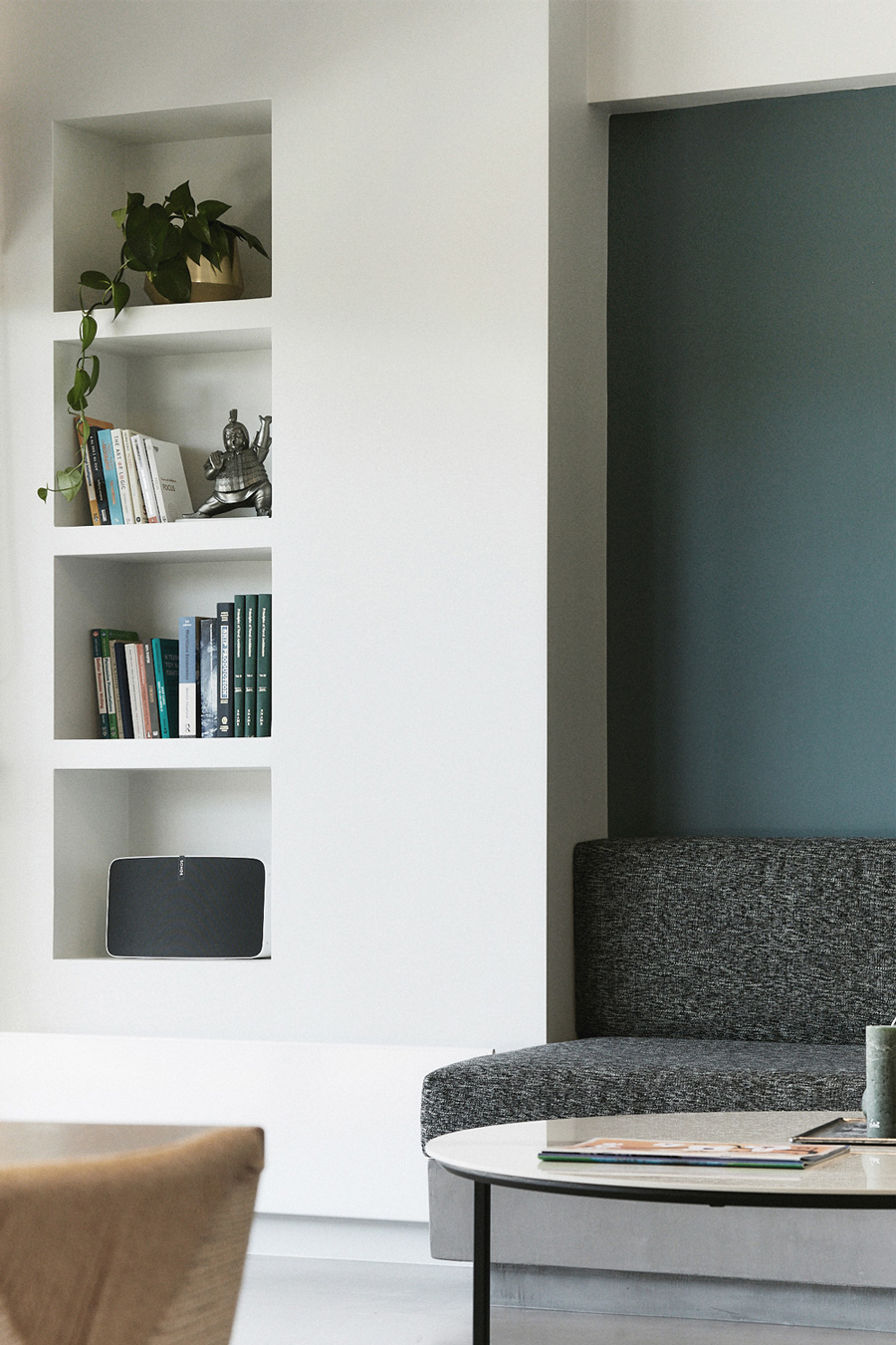 Minimal bookcase design.