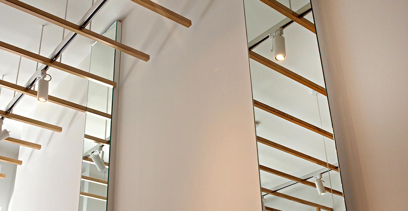 Details of construction materials such as metal, gypsum boards and mirrors.