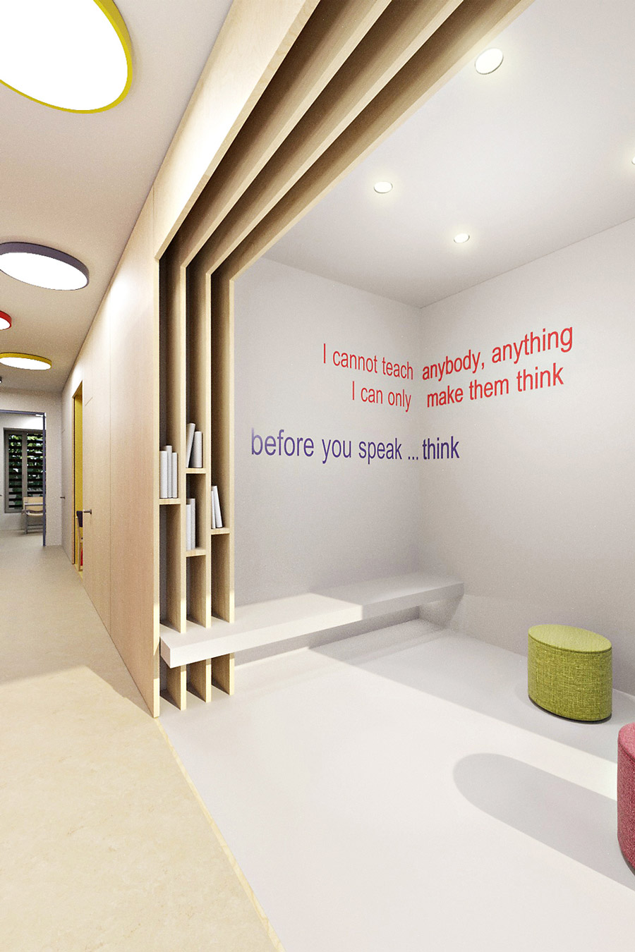 Corridor interior design of a tutorial institute in Nicosia -Cyprus.