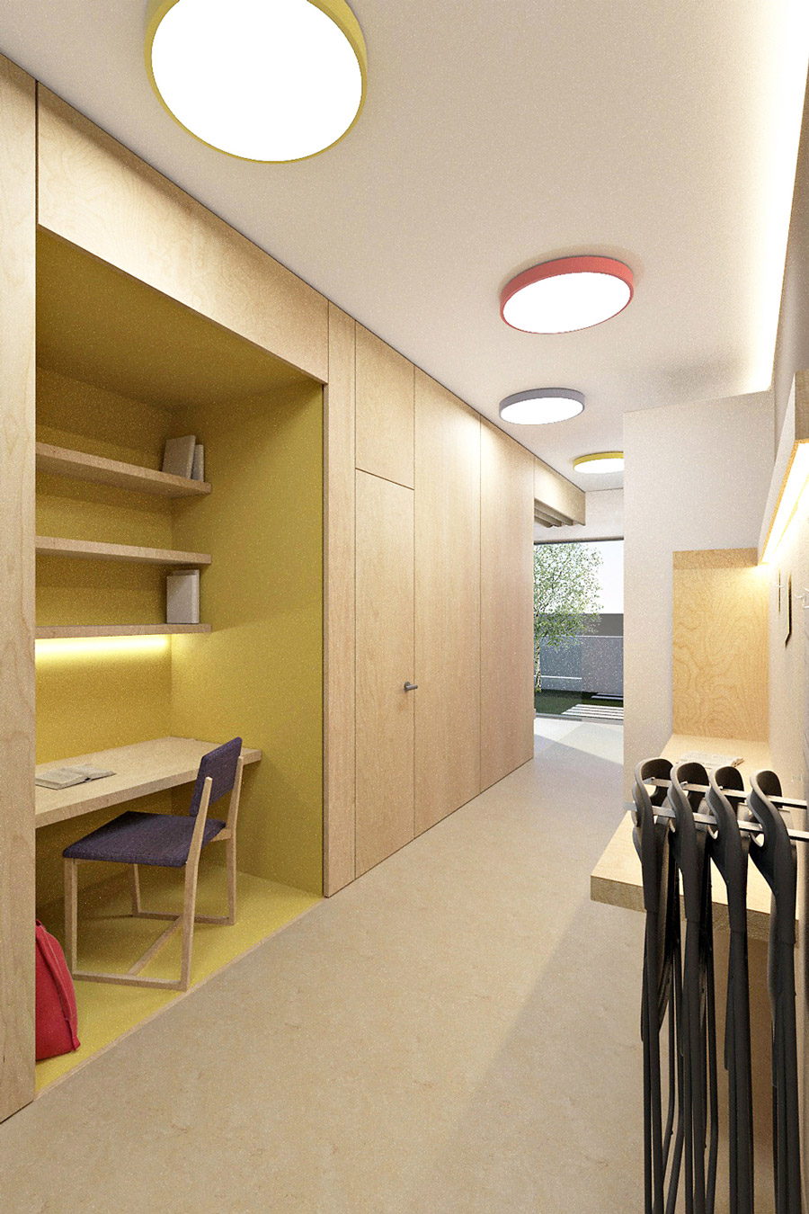 Corridor interior design of a tutorial institute in Nicosia -Cyprus.