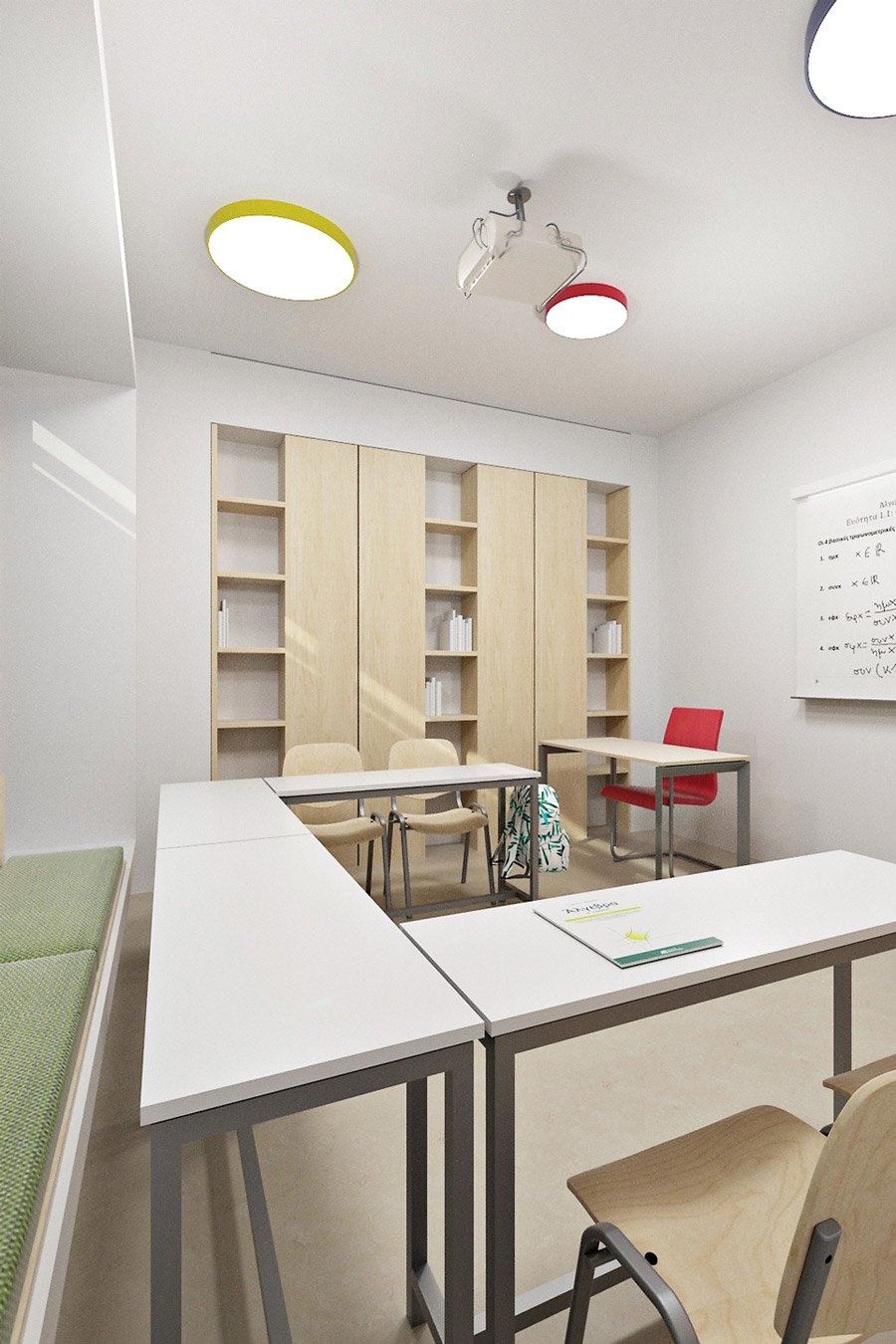 Classroom interior design of a tutorial institute in Nicosia -Cyprus.