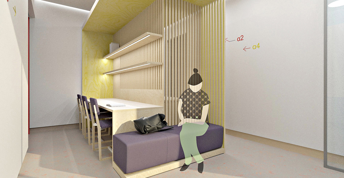 Communal space interior design of a tutorial institute in Nicosia -Cyprus.